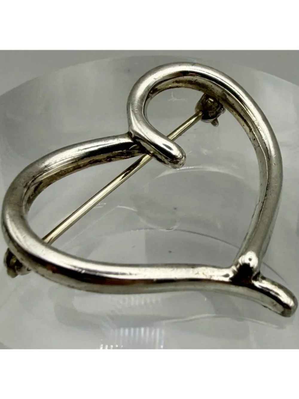 John Lennon Open Heart Brooch Imagine Collection Sterling Silver 925©1999 Signed